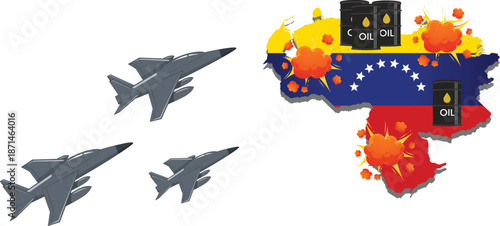 America war Venezuela missiles war attack fight attack oil war 