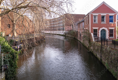 View down the River Wensum in the city of Norwich