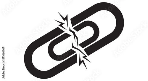 Infinity symbol breaking free with dynamic splashes, minimalist black and white design for success and growth concepts