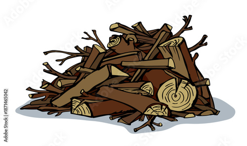 Vector drawing. A bunch of branches.