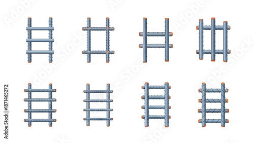 Metal Grate and Ladder Sections with Different Designs