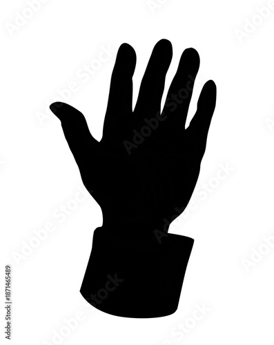 Vector drawing. Man sowing seeds