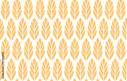 Wheat pattern wallpaper. Vector oat symbols