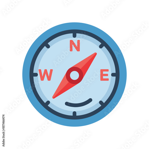 Free Download A detailed compass illustration showing cardinal directions, ideal for navigation themes - GFXLoad