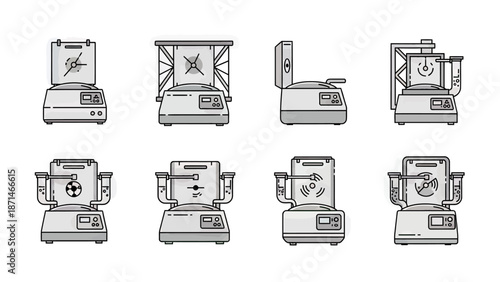 Various Angles of a Food Processor with Blades
