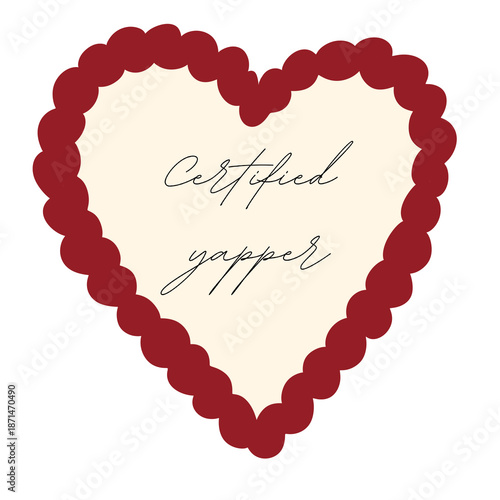 Tableau sur toile Certified yapper illustration