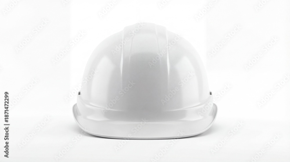 Fototapeta premium White Safety Helmet Images HD 4k- Protective Headgear Illustration