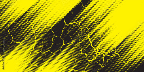 yellow black brush wrap car sticker pattern abstract banner sporty lines black yellow color combination grunge brush modern pattern racing motorsport vector design.