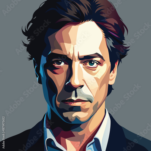 man with a beard and mustache