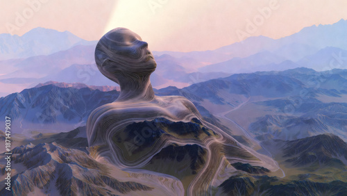 sunset in the mountains