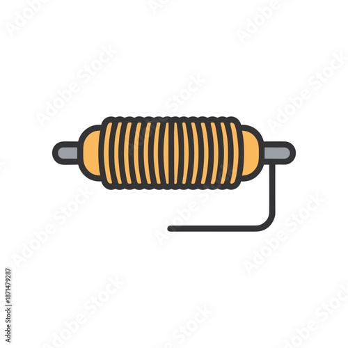 A close-up image of a spool of thread with a loose end, set against a plain background, ideal for sewing projects