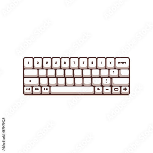 A minimalist keyboard design displayed on a clean surface, highlighting its modern style and functionality