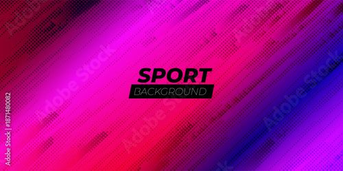 Color halftone dots pattern with gradient grunge texture. Pop art comic style dotted background. Vector illustration for sport posters, banners, overlays, retro design and dynamic graphic layouts.