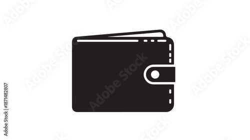 Black Wallet with Metal Clasp
