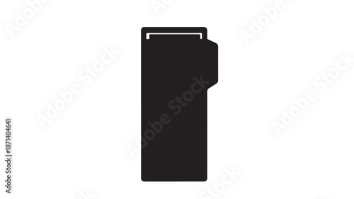Black Lighter on White Background