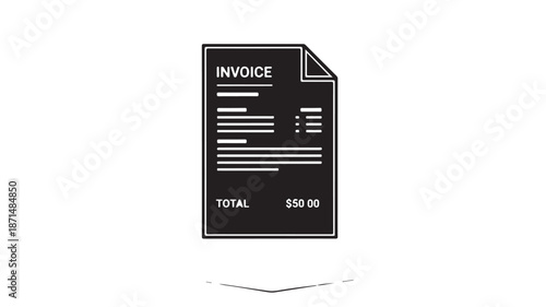 Invoice Document with Total Cost