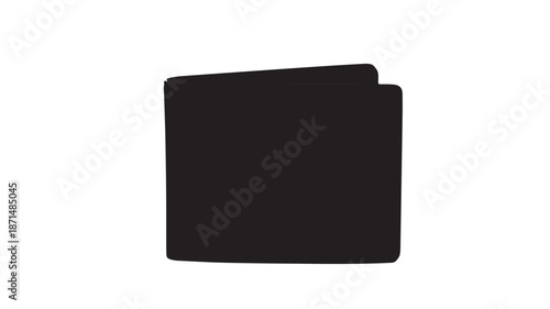 Black Wallet on White Background
