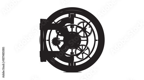 Black Fly Fishing Reel on White Background