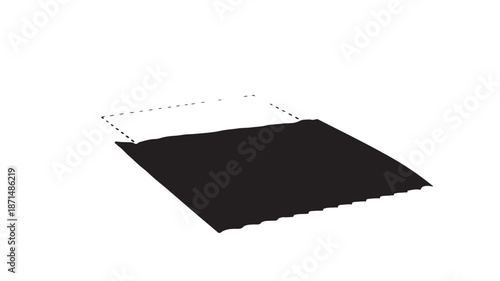 Black Puzzle Piece Isolated on White Background