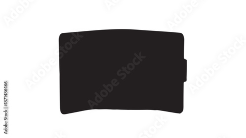 Black Wallet Isolated on White Background