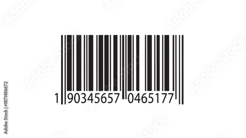 Barcode Scanner Code on White Background