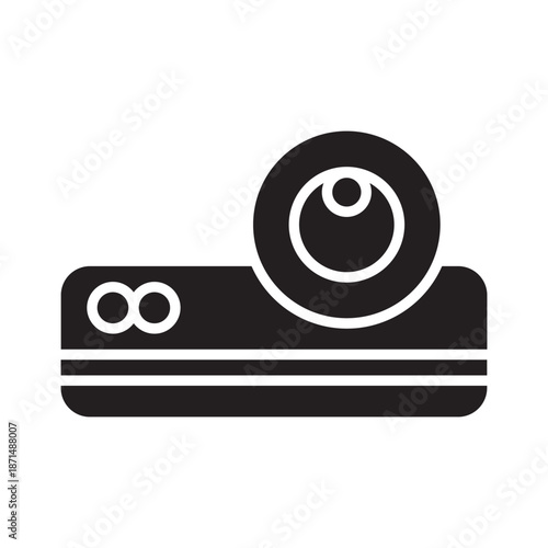 Modern digital video projector icon presentation technology multimedia display device business education office home