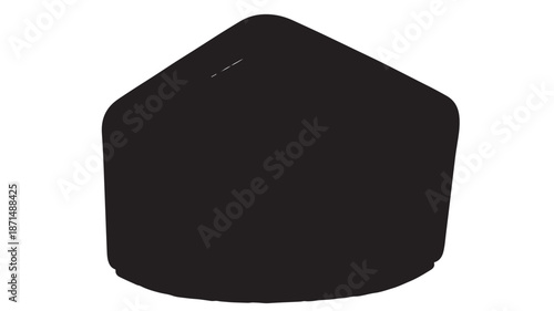 Black Beanie Isolated on White Background