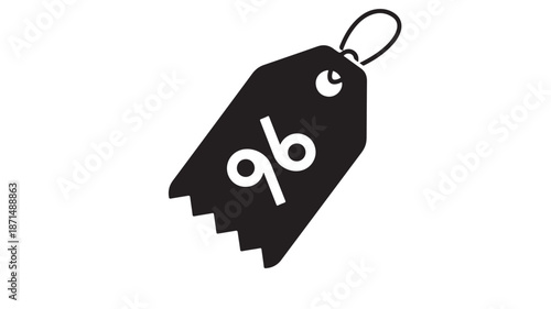 Black Discount Price Tag with 96 Percent Off