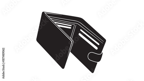 Black Wallet Open with Cards