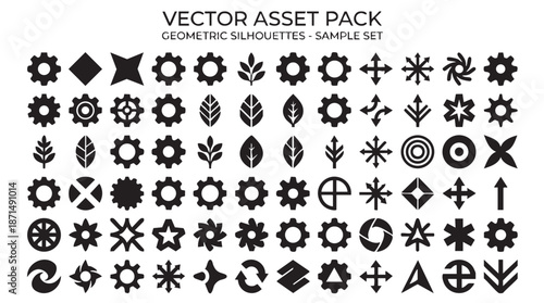 Geometric Silhouettes Vector Asset Pack Sample Set