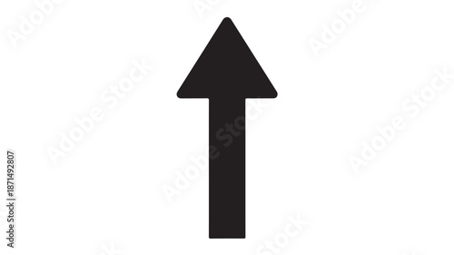 Black Arrow Pointing Up isload on transpernt Background