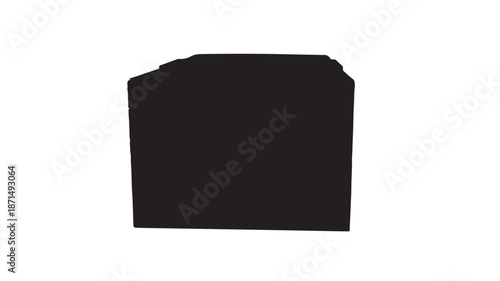 Black Rectangle Shape on White Background