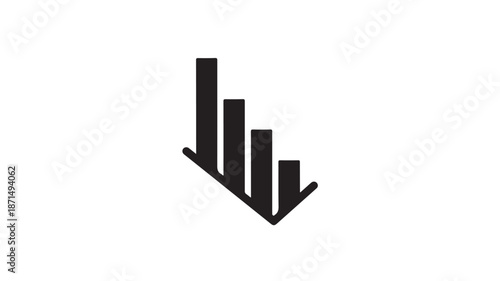 Decreasing Bar Chart Graph Icon