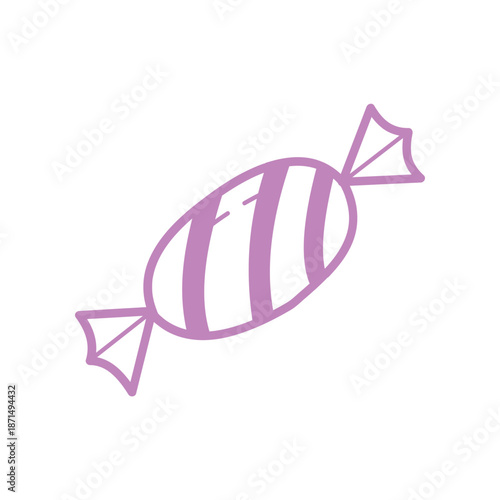 Hand Drawn Candy Outline Icon for Sweet Dessert and Party Design