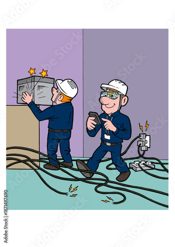 Workers cables
