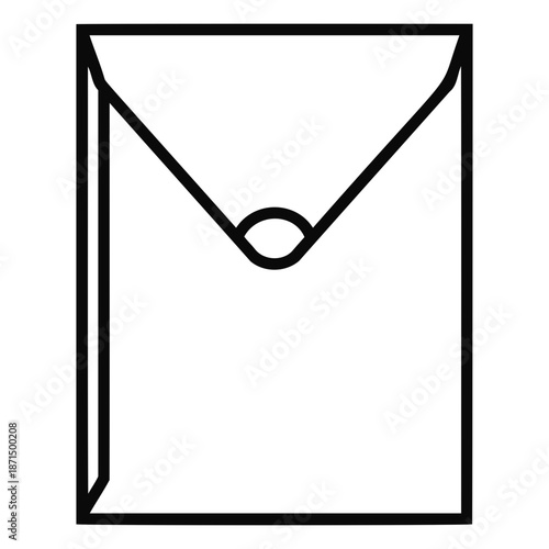 Eid al-Fitr Money Envelope Icon Vector Modern Islamic Line Art