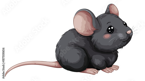 Adorable Cartoon Mouse Illustration for Designs and Projects