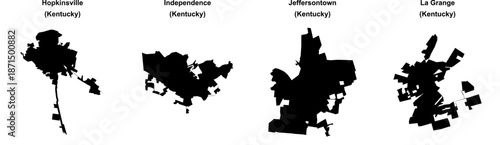 Hopkinsville, Independence, Jeffersontown, La Grange outline maps