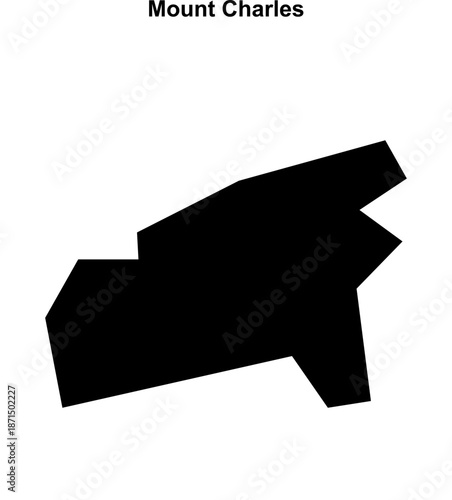 Mount Charles (England) blank outline map