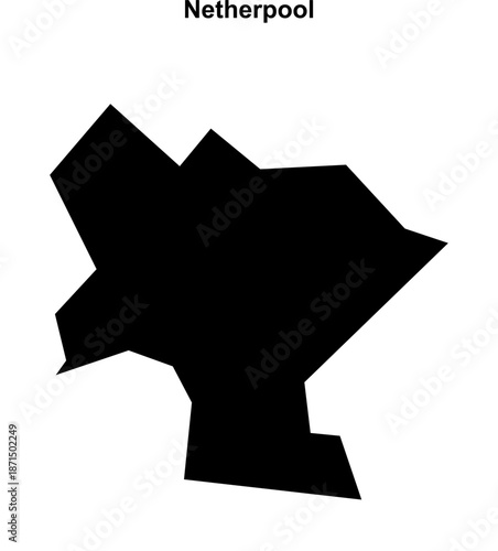 Netherpool (England) blank outline map