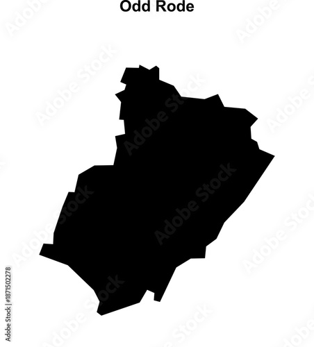 Odd Rode (England) blank outline map
