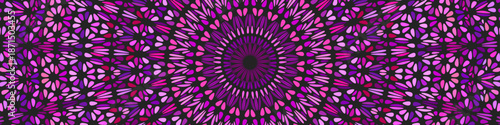 Psychedelic geometrical abstract flower pattern background design