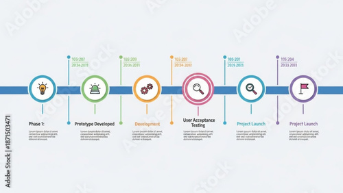 Business project development process with six key phases