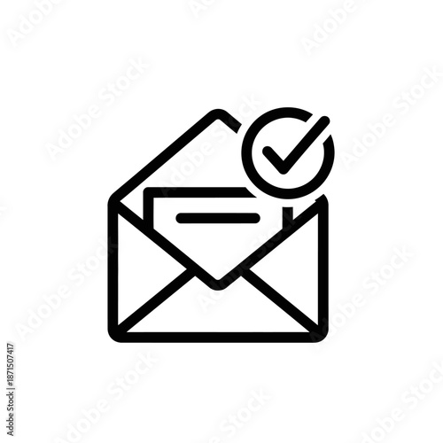 Digital Communication and Email Notification Icon for Business and Technology