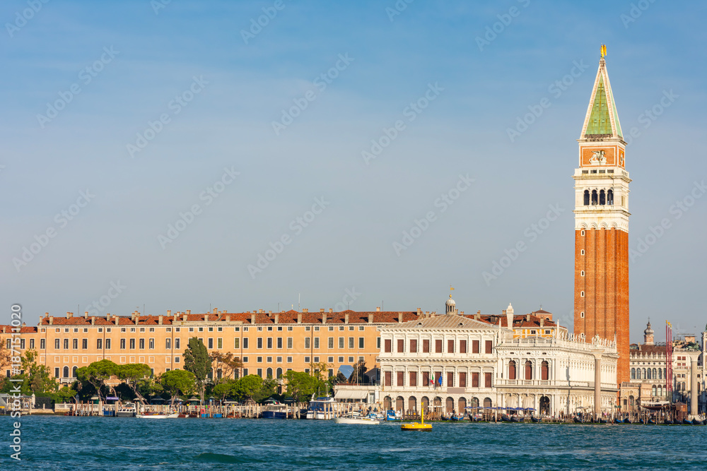 Obraz premium St. Mark's Campanile and Venice lagoon, Italy