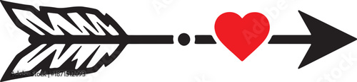 Heart Arrow Love Symbol, Romantic Direction