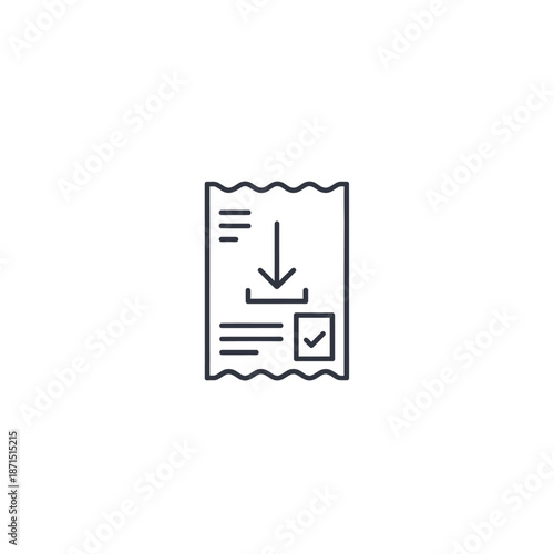 Digital Download Receipt Icon for Online Purchase Confirmation