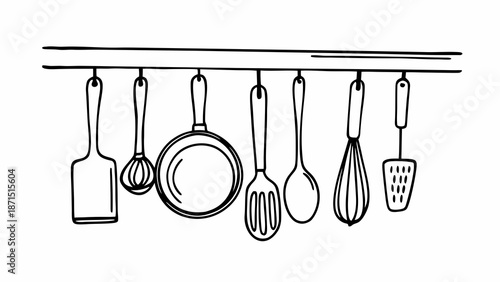 set of kitchen utensils