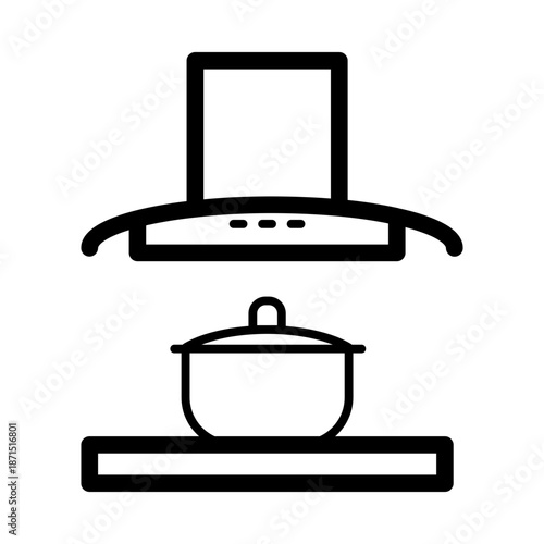 electric stove and pot icon