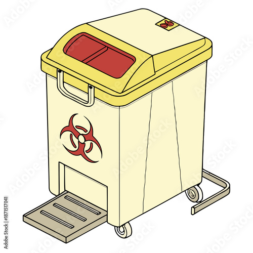 Biohazard Waste Bin with Pedal and Wheels A Safe Disposal Solution for Contaminated Materials